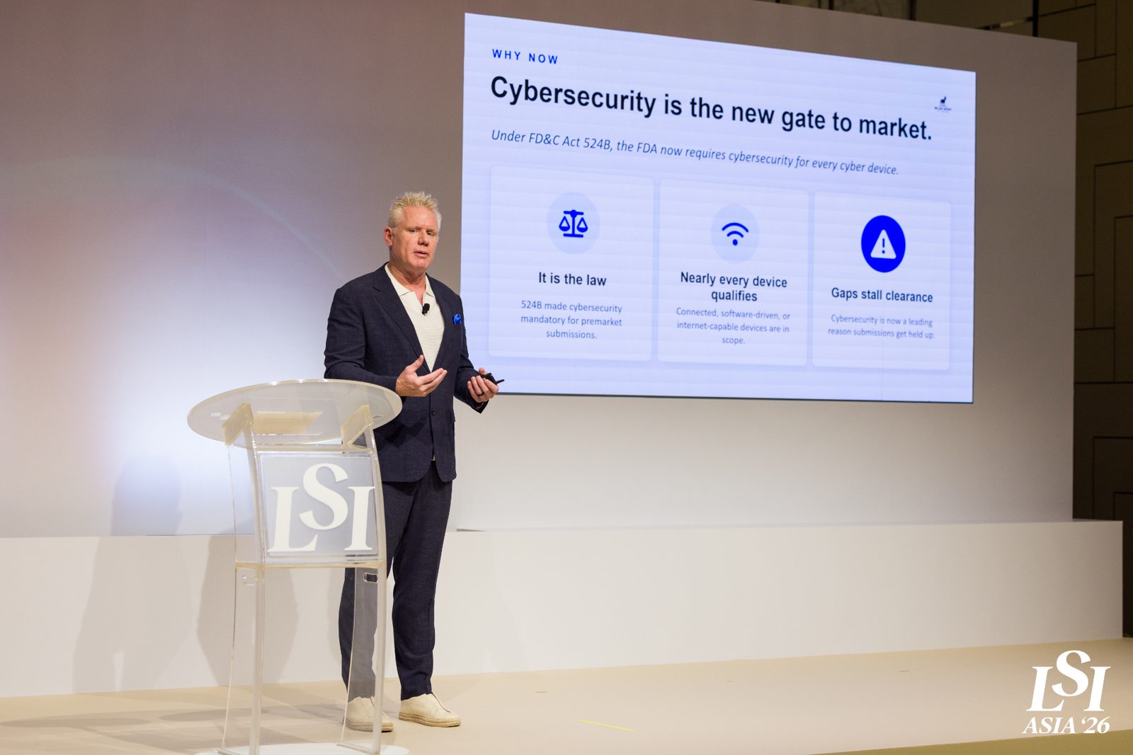 Solo keynote · LSI Asia '26 (wide, with deck)