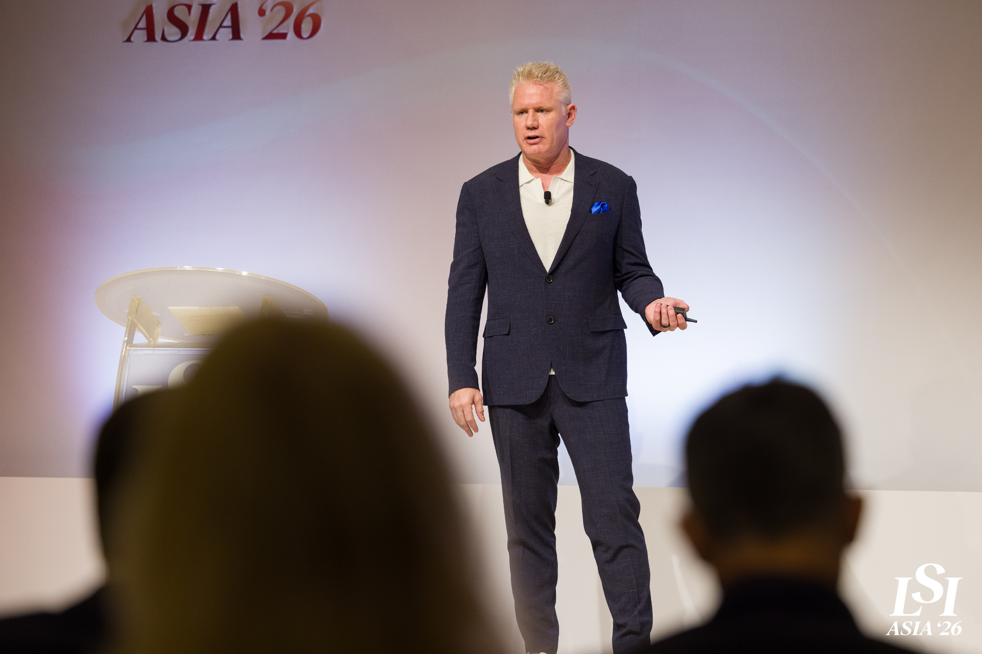 Solo keynote · LSI Asia '26 (audience POV)